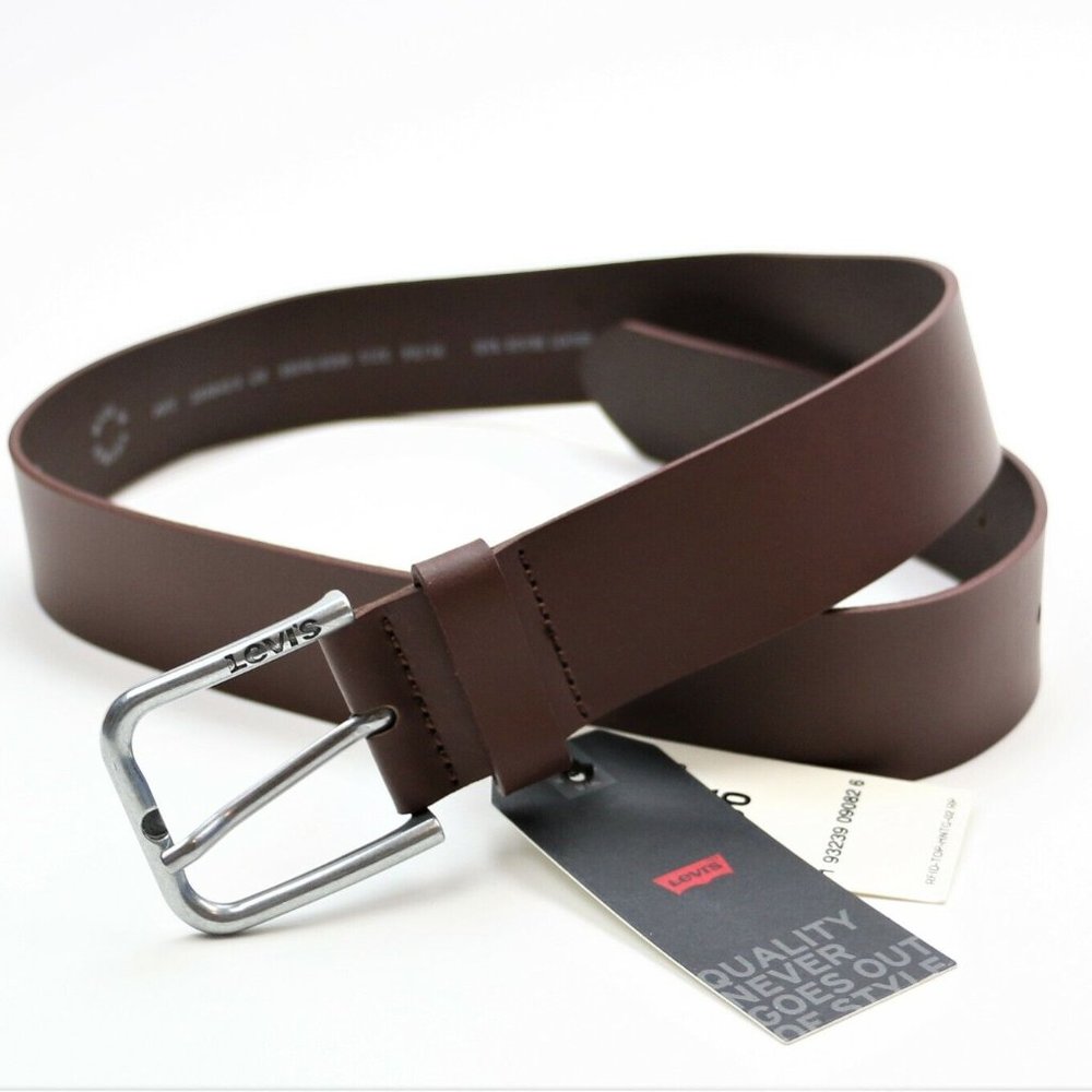 Levi's Size 32 Men's Genuine Leather Belt Brown Bovine Leather New